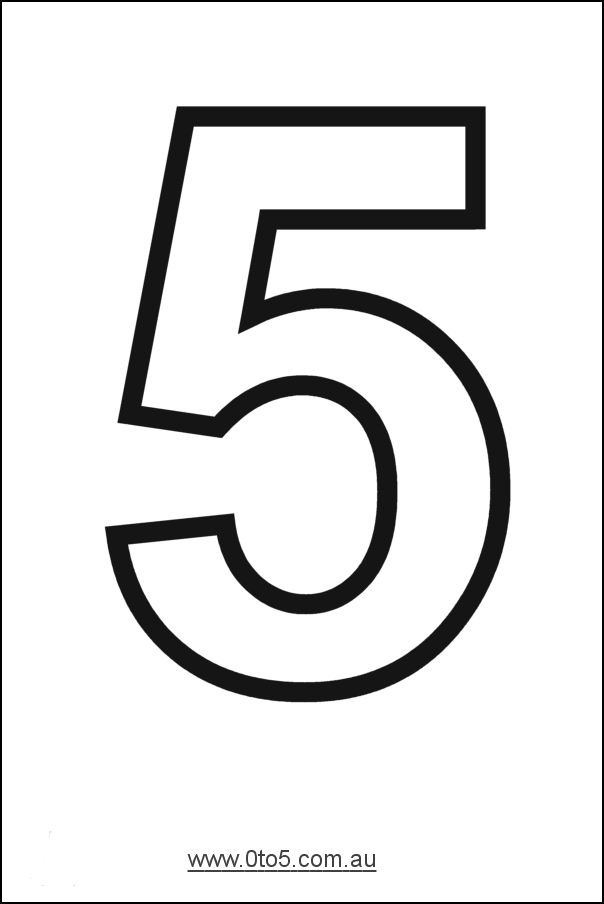 Number Five Printable Template Number Template Printable Template Printable Printable Numbers