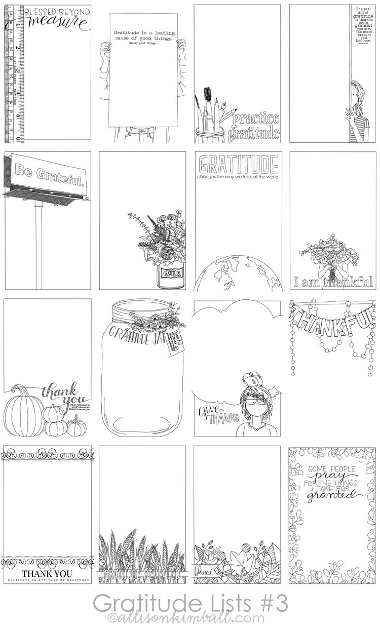 Gratitude Lists Part 3 Free Download Bullet Journal Printables Bullet Journal Journal Printables