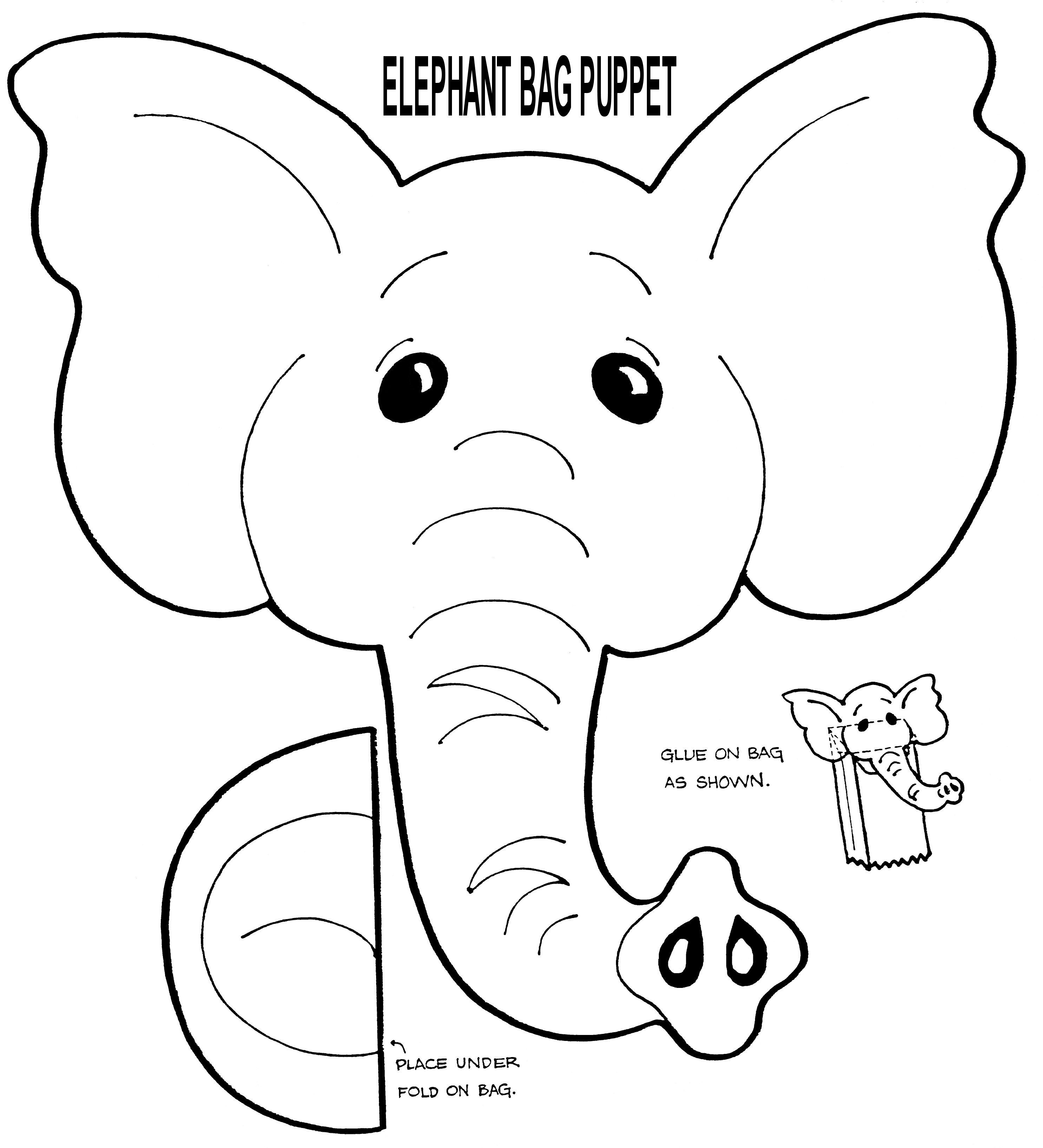 Puppets Paper Bag Puppets Paper Bag Crafts Elephant Crafts