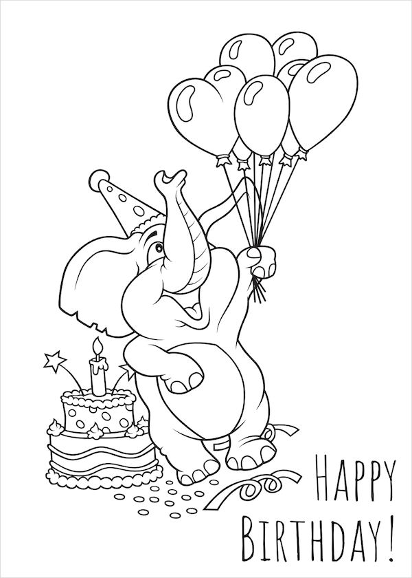 92 Free Printable Birthday Cards For Him Her Kids And Adults Print At Home Birthday Coloring Pages Happy Birthday Coloring Pages Birthday Cards To Print