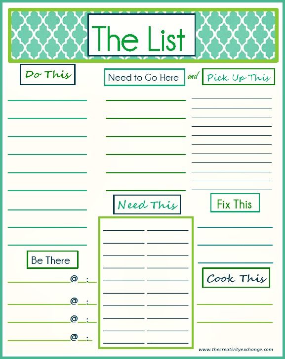 Free Printable To Do List Organization Printables Planner Getting Organized