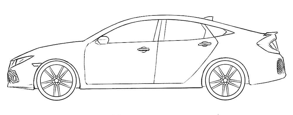 Honda Civic Coloring Page Coloringpagez Com Honda Civic Honda Civic