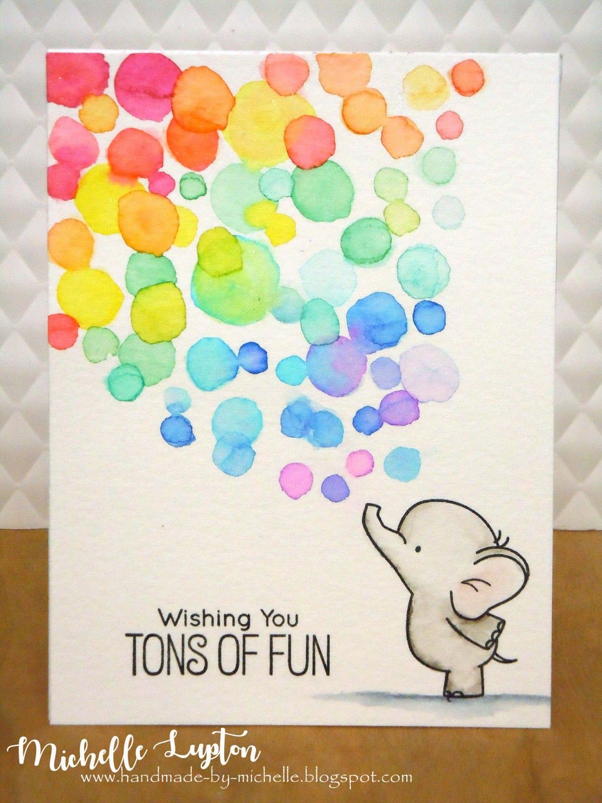 More Rainbow Goodness Today With An Elephant Blowing Bubbles I Scribbled My Zig Marker Verjaardagskaart Ideeen Kaart Ideeen Verjaardag Verjaardagskaart Diy