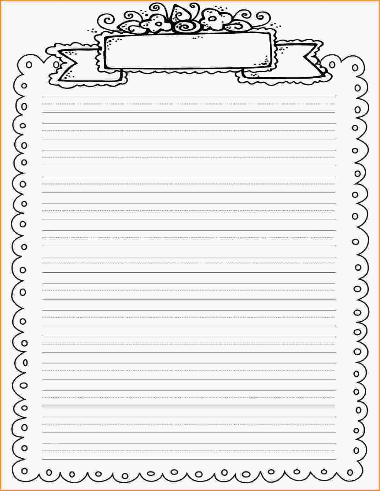 Lined Paper Printable With Border World Of Printables Regarding Printable Lined Paper Printable Lined Paper Free Printable Stationery Writing Paper Printable