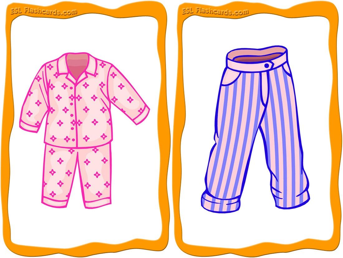 Printable Clothes Flashcards Esl Flashcards Printable Flash Cards Flashcards Clothes