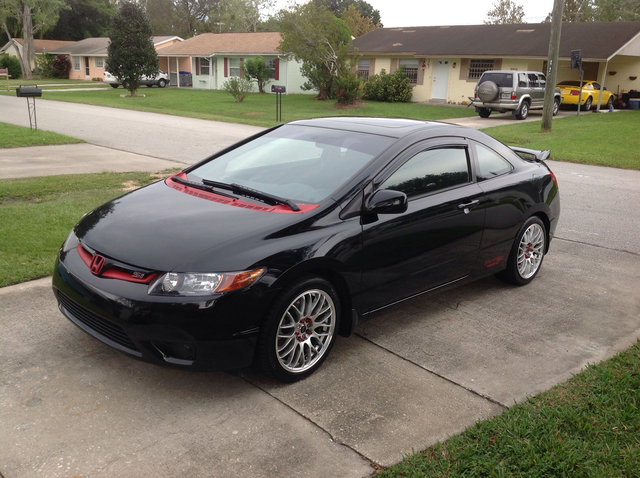 2006 Honda Civic Black And Red Id Want Pink Honda Civic Coupe 2007 Honda Civic Civic Coupe