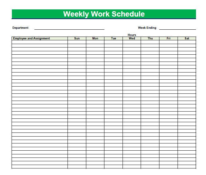 Printable Blank Pdf Weekly Schedules Blank Pdf Weekly Schedule Schedule Template Weekly Schedule Template Excel Daily Schedule Template
