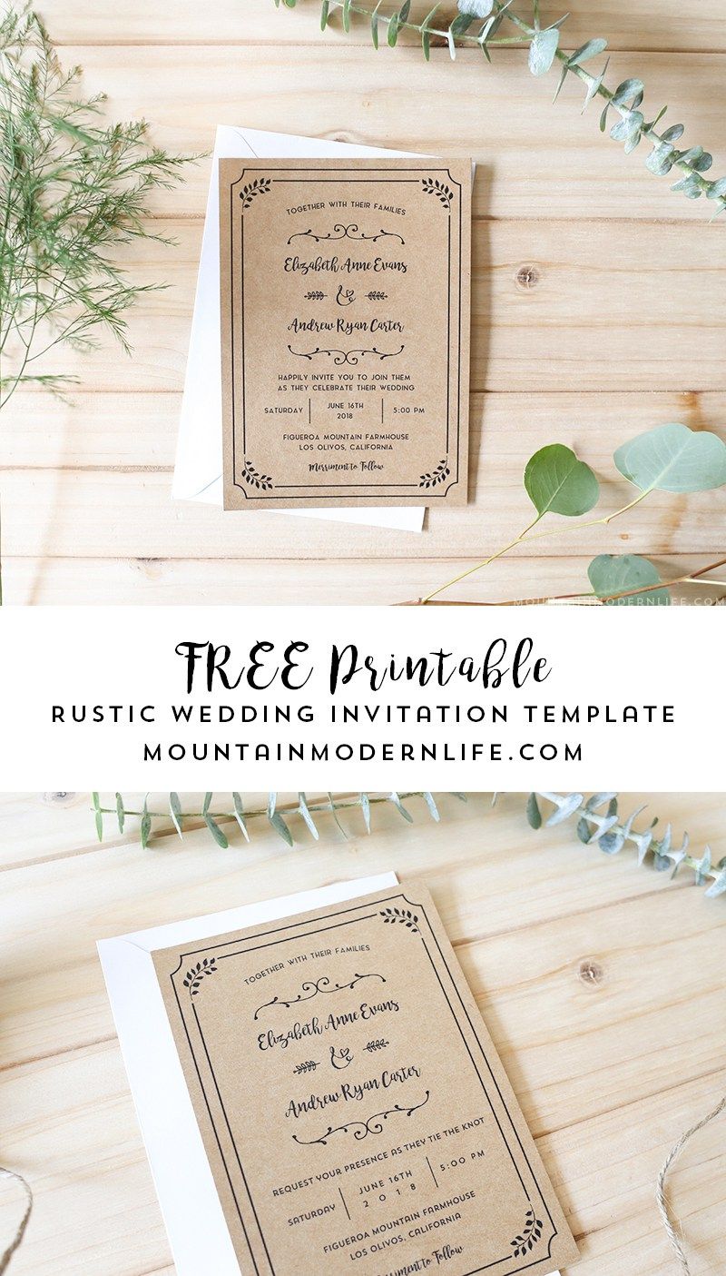 Free Printable Wedding Invitation Template Free Printable Wedding Invitations Free Wedding Printables Wedding Invitations Printable Templates