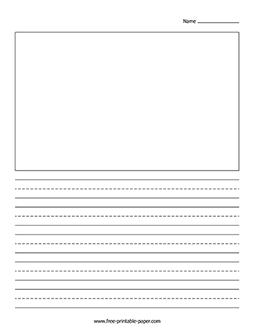 Download This Printable Writing Paper With Picture Box And Use It In You Kindergarten C Writing Paper Printable Free Writing Paper Printable Free Writing Paper