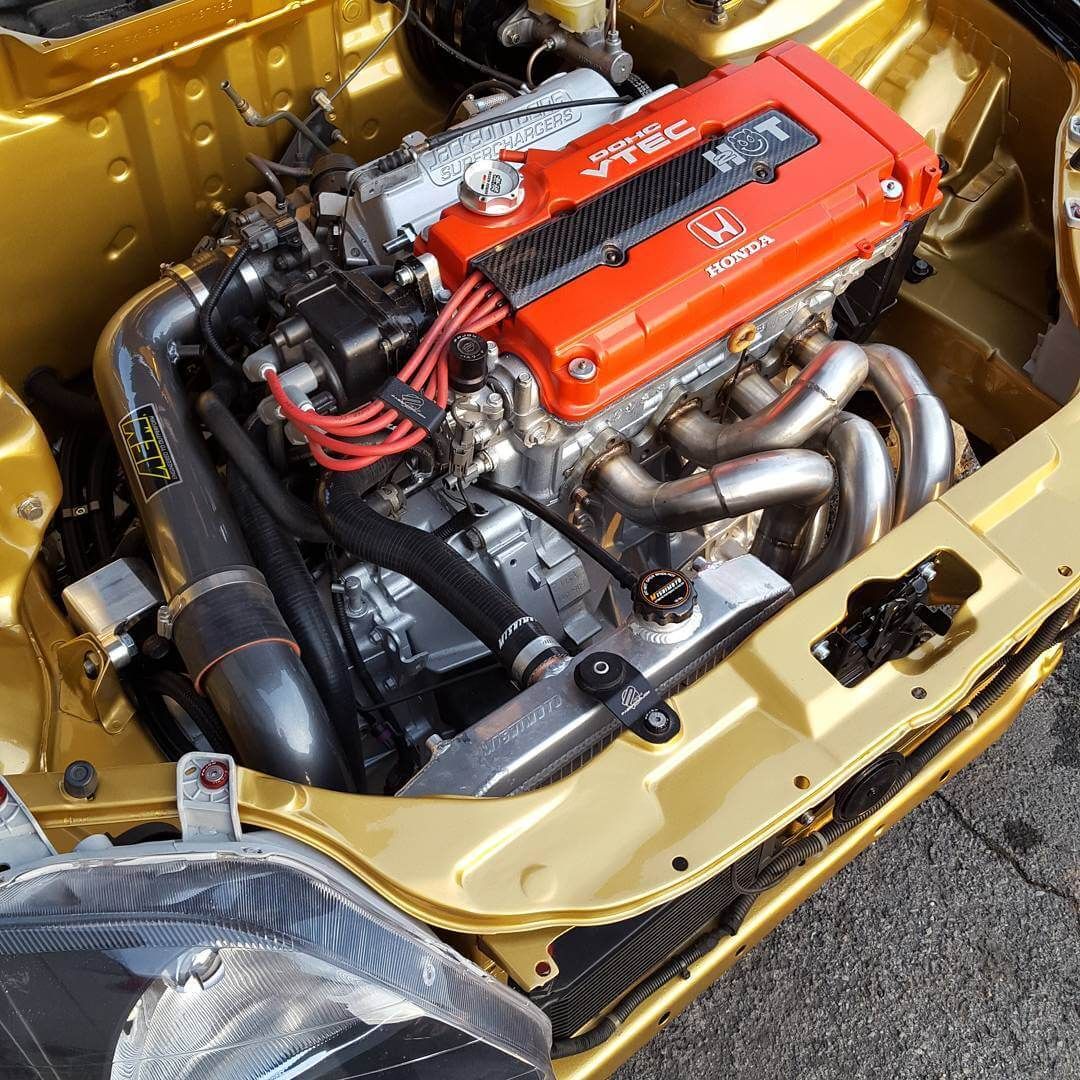 This Is Ali S J S Racing Supercharged B16a2 Which Is Found In Belgium And Currently Weighing At 950kg Ali On Honda Vtec Honda Civic Hatchback Honda Civic Vtec