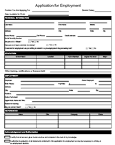 Free Job Applications Forms Templates Job Application Form Job Application Employment Form