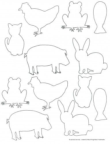 Farm Animal Silhouettes Animal Templates Art For Kids Kids Art Projects