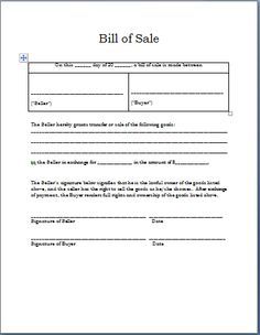 Printable Sample Printable Bill Of Sale For Travel Trailer Form Bill Of Sale Template Free Basic Templates Templates