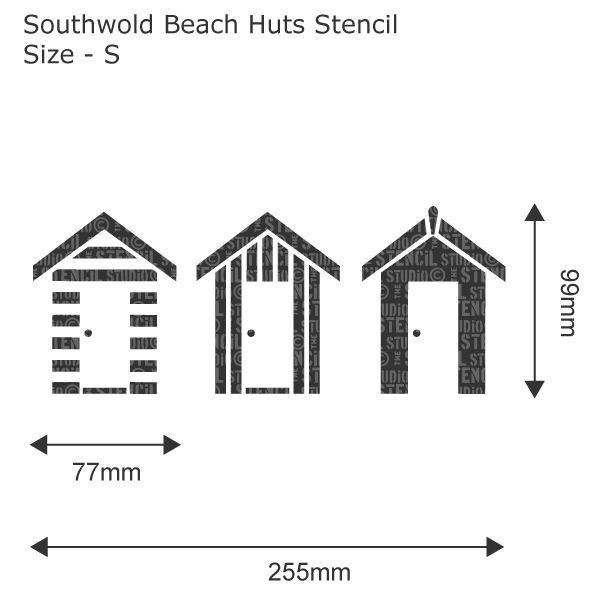 Southwold Beach Huts Stencil Beach Hut Beach Stencils Wall Stencil Designs