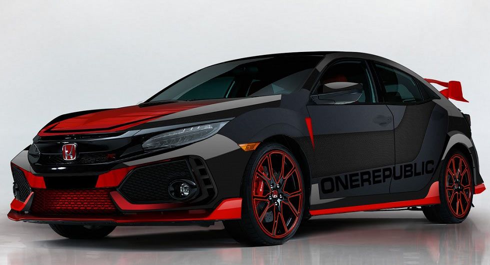 Honda Shows Off A Custom Civic Type R Designed By Onerepublic Carscoops Honda Civic Type R Honda Civic Hatchback Honda Civic Coupe
