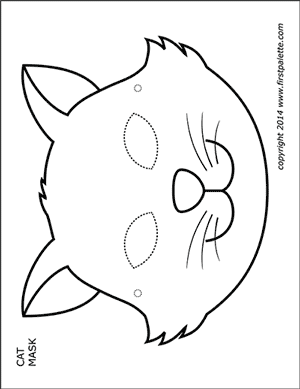 Printable Cat Masks Printable Animal Masks Halloween Coloring Pages Halloween Coloring