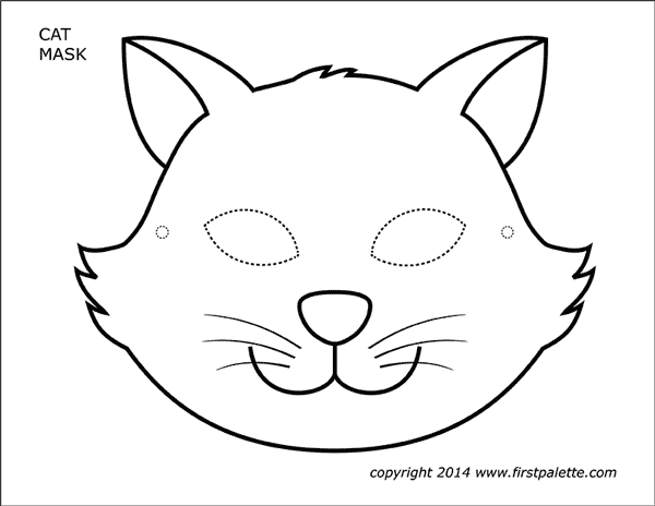 Cat Masks Free Printable Templates Coloring Pages Firstpalette Com Cat Mask Printable Animal Masks Cat Printable
