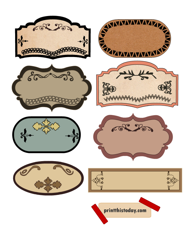 14 Free Printable Jar And Canning Labels Tags Vintage Labels Printables Vintage Labels Printables Free Labels Printables Free