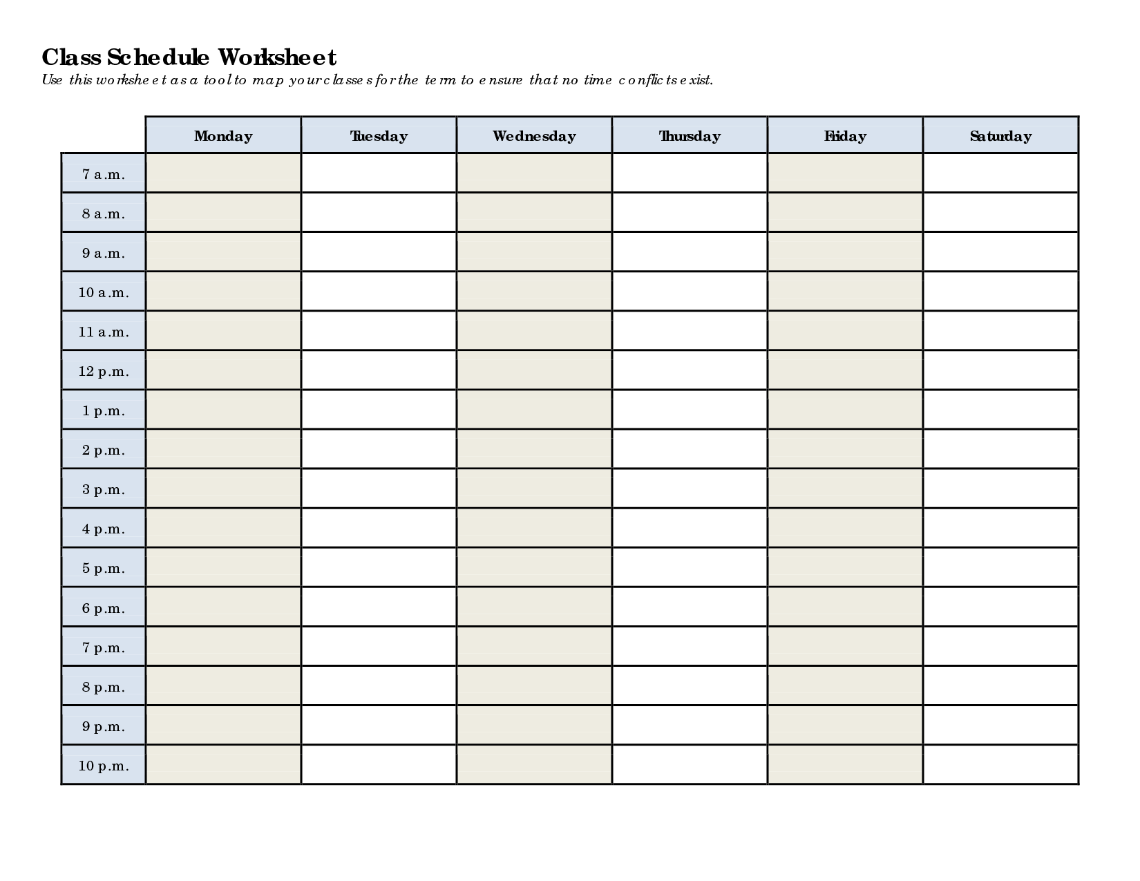 5 Best Images Of Printable Blank Class Schedule Weekly Class Schedule Template Free Blank Daily Sch Class Schedule Template Schedule Template Class Schedule