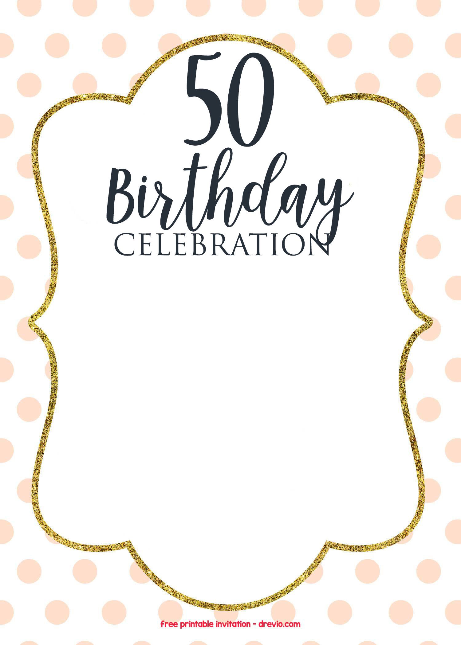 50th Birthday Invitations Online 50th Birthday Party Invitations Printable Birthday Invitations Birthday Party Invitation Templates