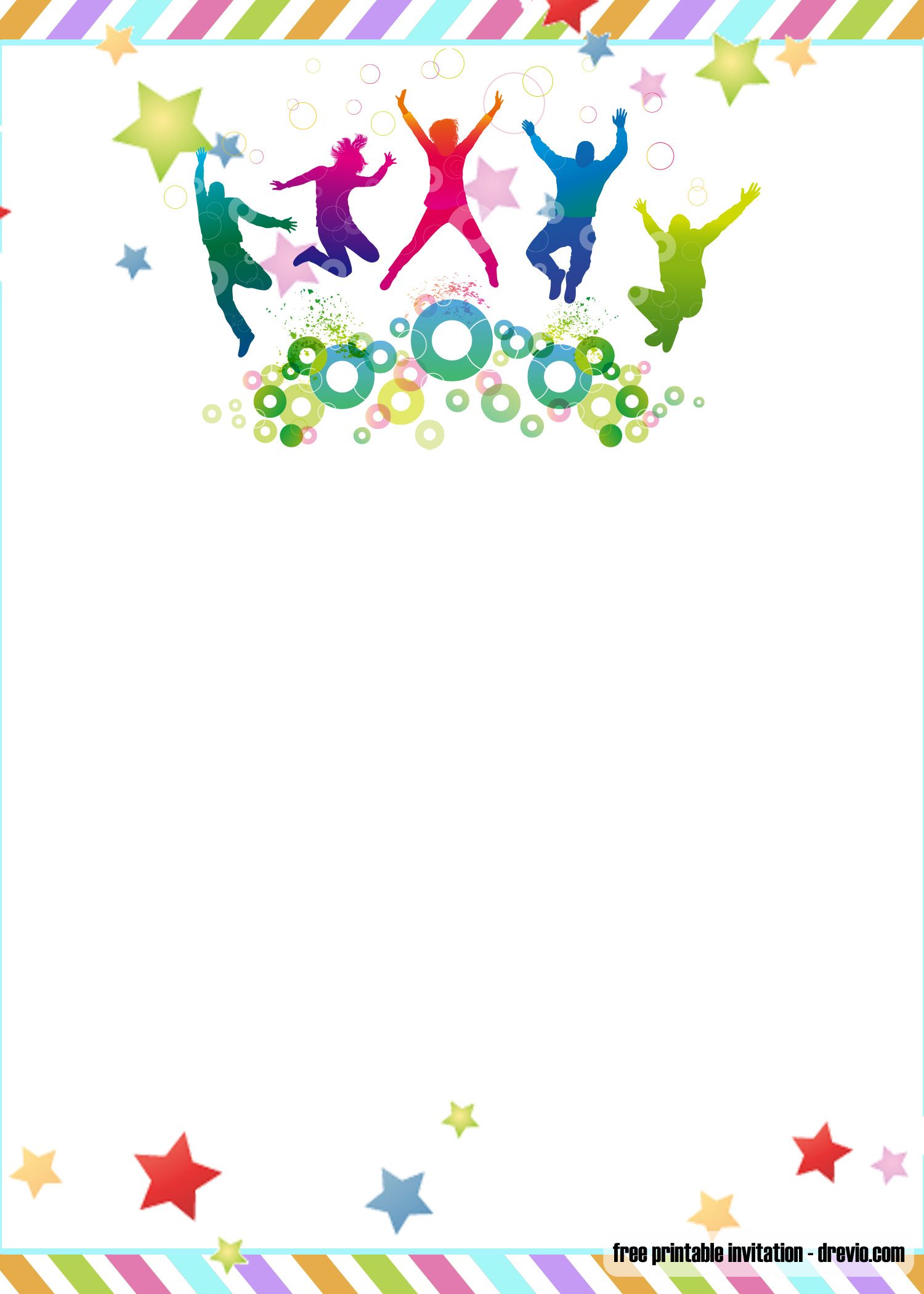 Free Printable Trampoline Jump Birthday Invitation Templates Printable Birthday Invitations Party Invite Template Birthday Party Invitations Free