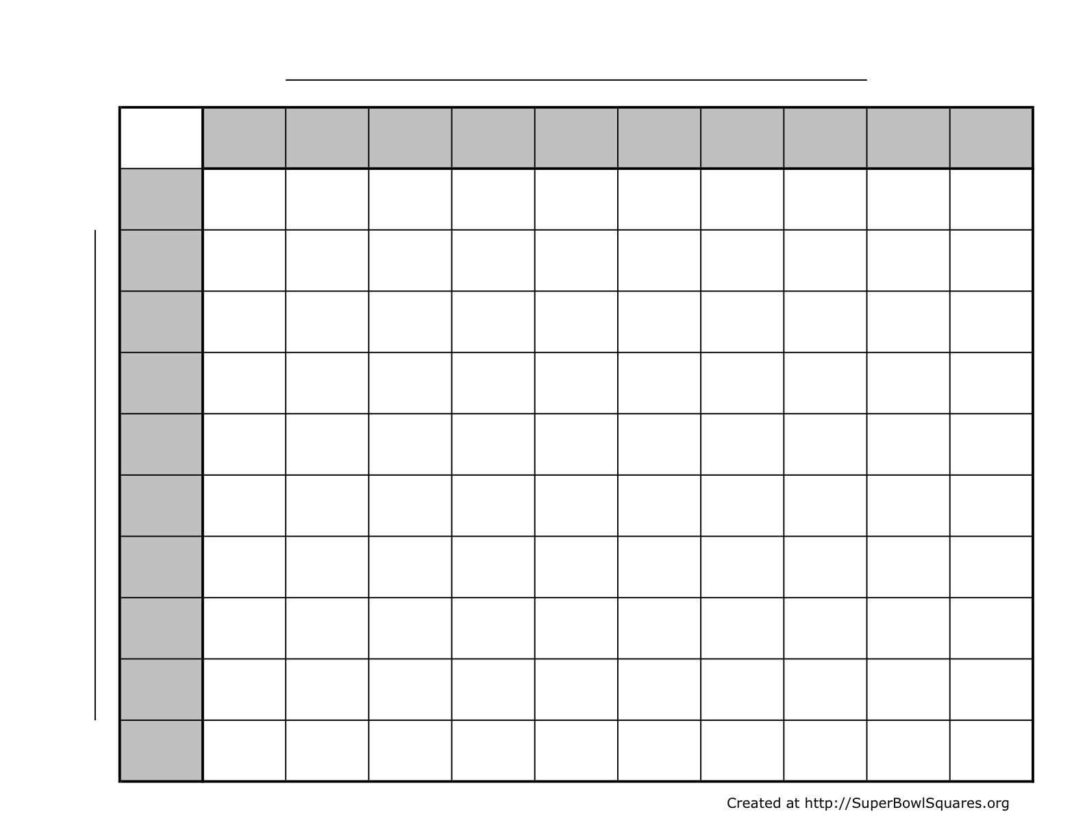 Printable Super Bowl Squares Football Pool Superbowl Squares Football Squares Template