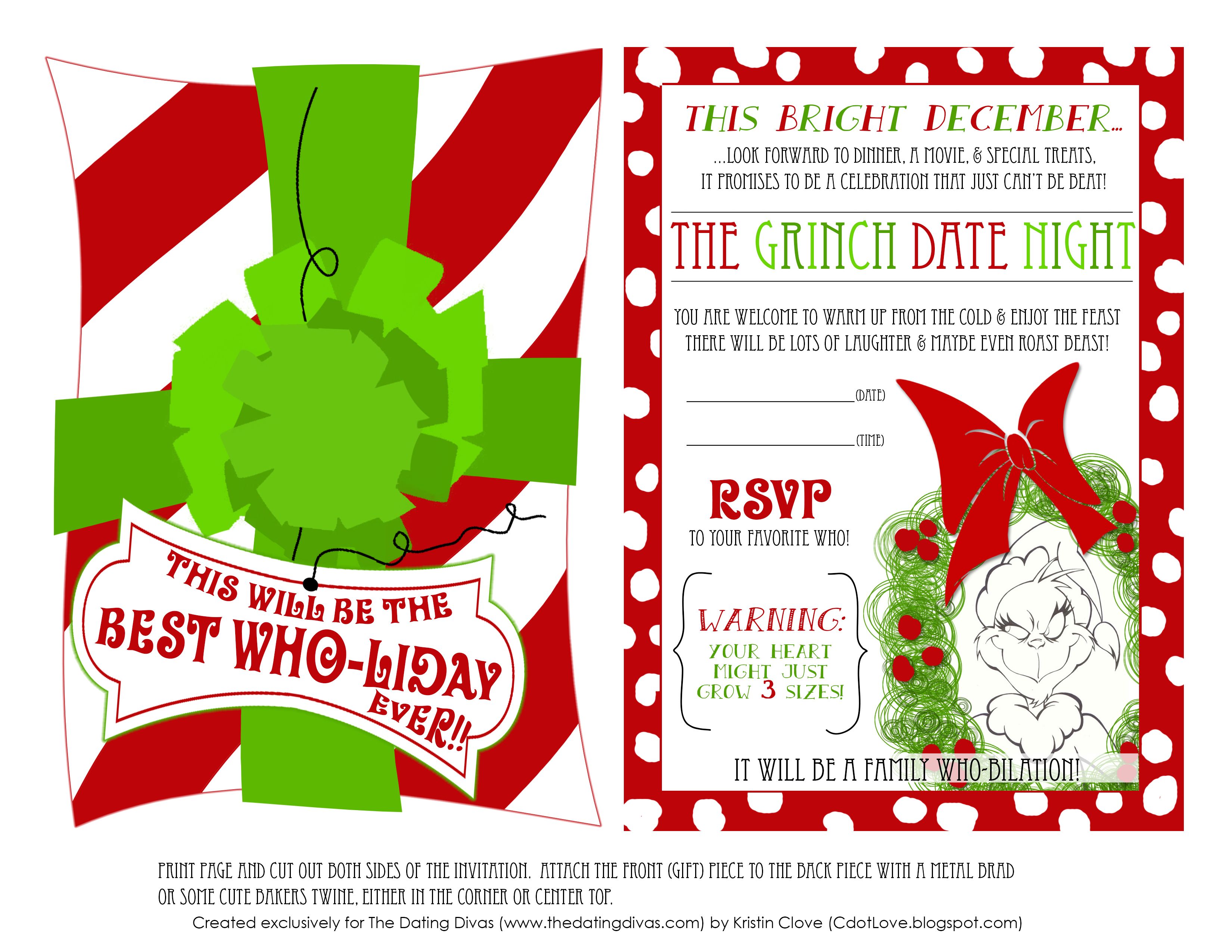 Printable Grinch Invitations Grinch Christmas Party Christmas Party Printables Grinch Christmas