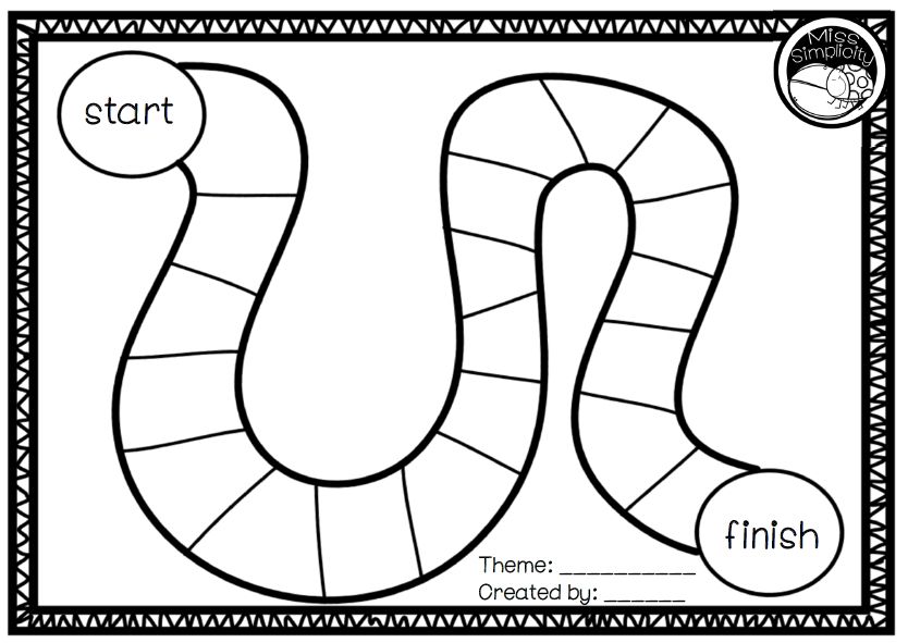 Blank Board Game Template Students Can Create Spelling Phonics Sight Words Topic Words Games De Board Game Template Phonics Board Games Blank Game Board
