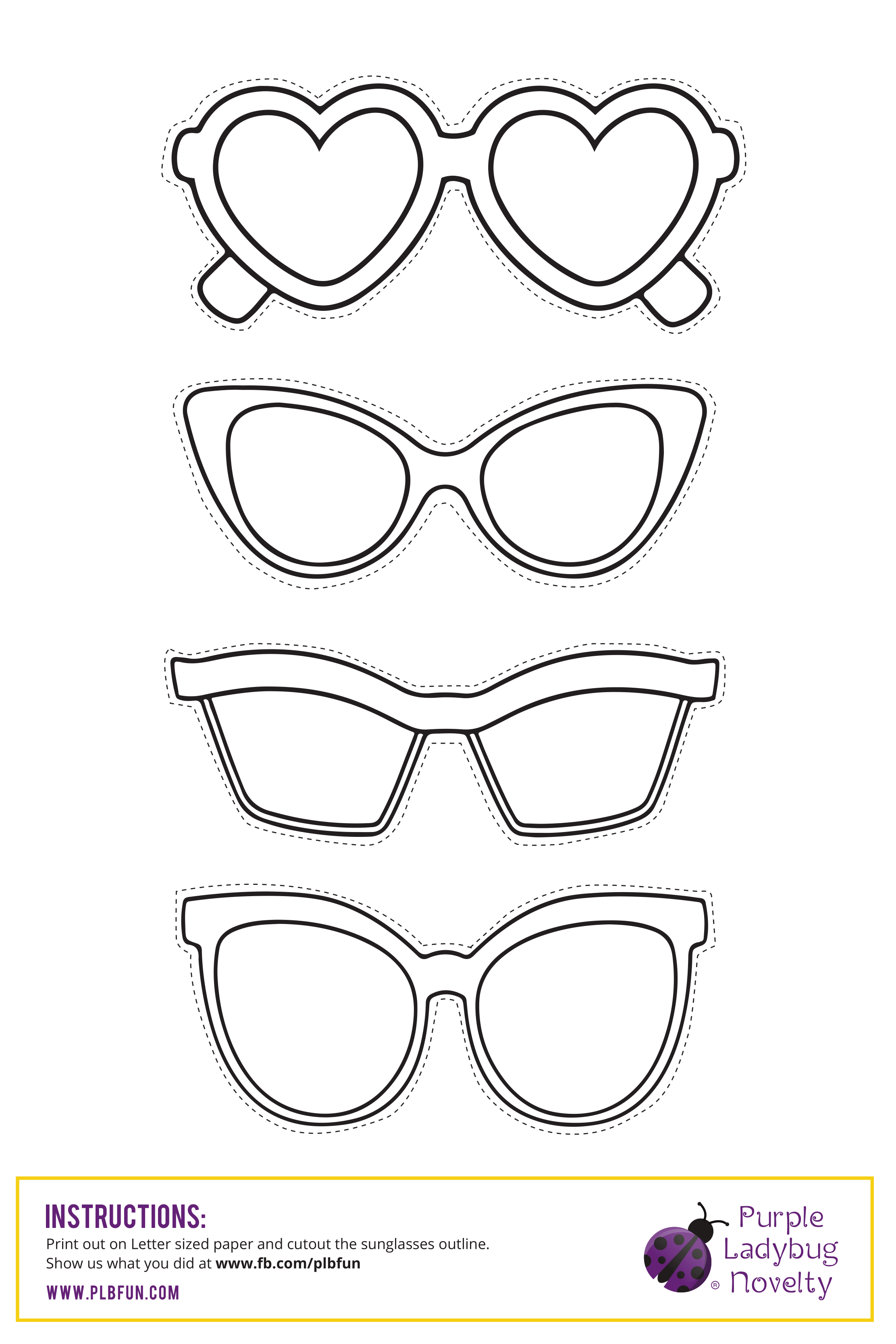 Free Printable Sunglasses Day Diy Embroidery Patterns Purple Ladybugs Free Embroidery Patterns Machine