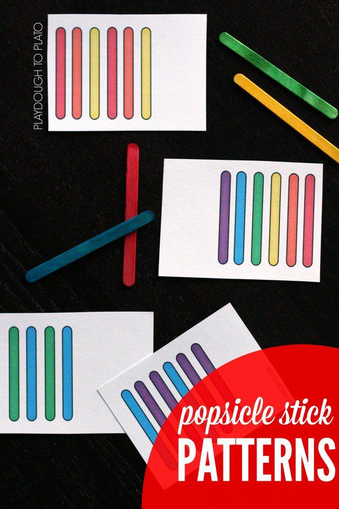 Craft Stick Patterns Playdough To Plato Math Patterns Preschool Patterns Preschool Math