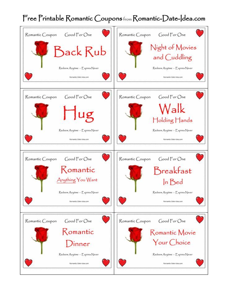 Free Romantic Printables Love Coupons Love Coupons For Him Coupon Books For Boyfriend