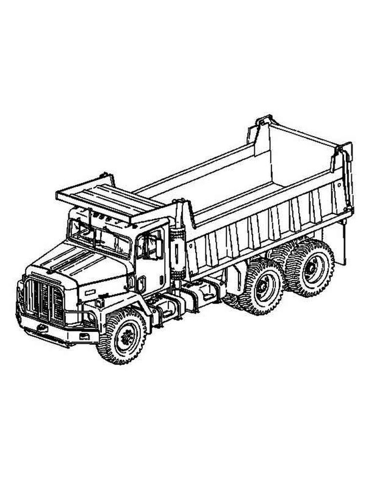 Printable Happy Dump Truck Coloring Pages Dump Truck Coloring Page To Download And Coloring Here Truck Coloring Pages Printable Coloring Pages Coloring Pages