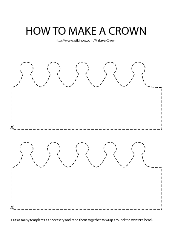 3 Ways To Make A Crown Wikihow Crown Template Make A Crown Crown Crafts
