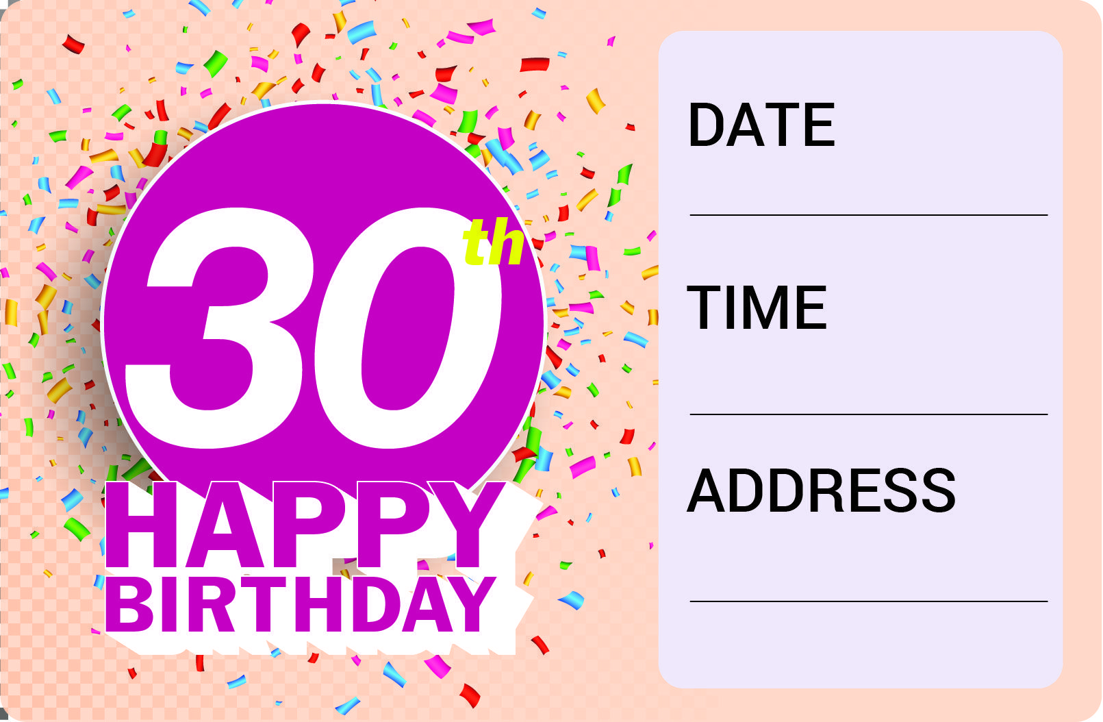 Download Now Free Printable 30th Birthday Invitation Templ 30th Birthday Invitations Birthday Party Invitation Wording Birthday Invitations Printable Templates