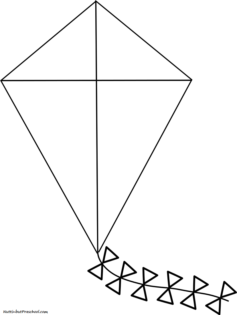 Kite Coloring Pages Images Toddler Art Projects Cute Art Projects Kite Template