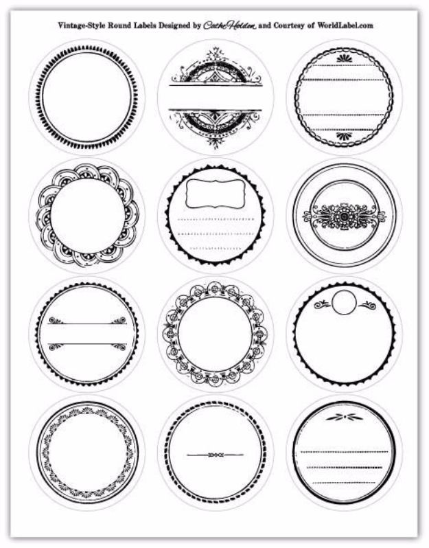31 Free Printables And Templates For Mason Jars Labels Printables Free Round Labels Printable Labels