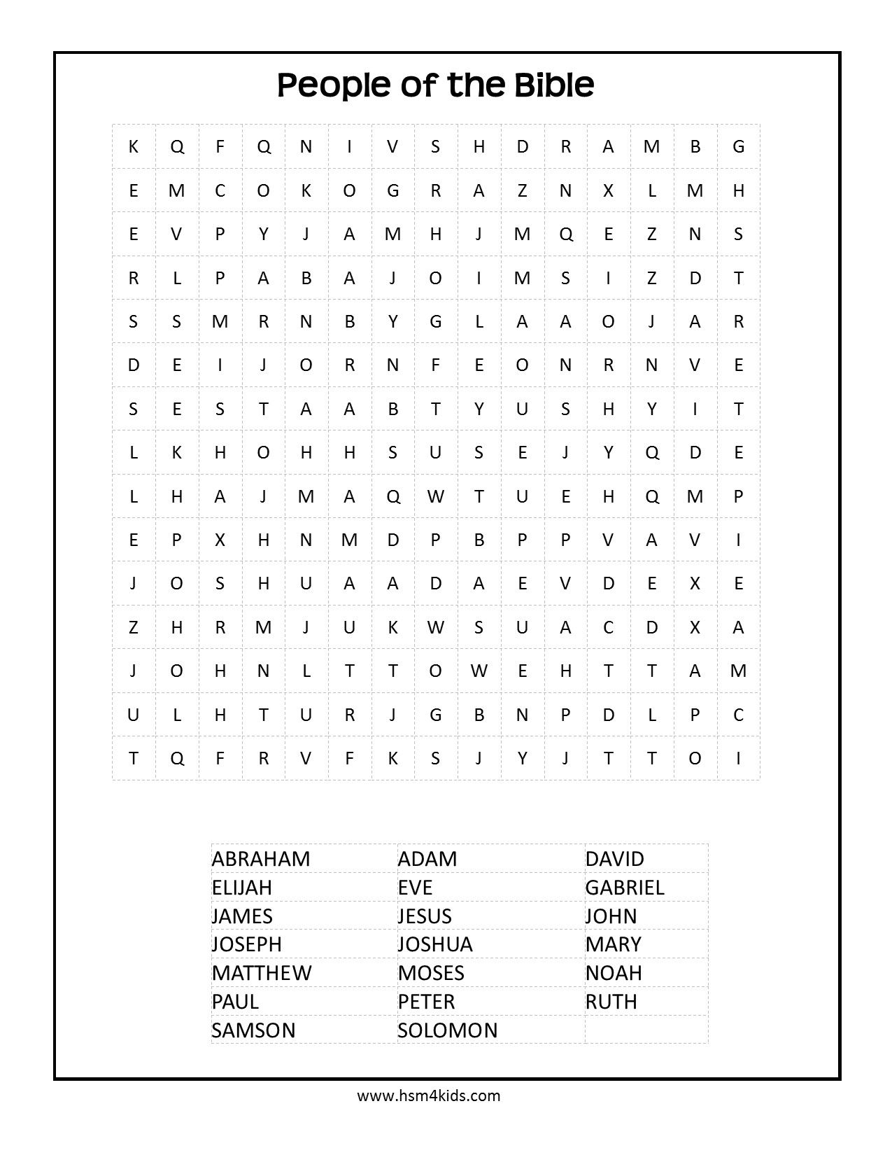 Free Bible Word Search For Kids Free And Printable Bible Word Searches Free Bible Printables Bible For Kids