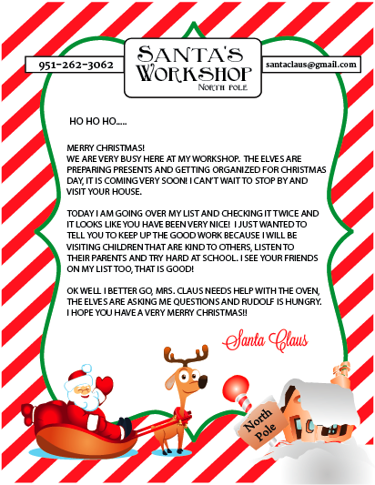 Free Printable Letter To And From Santa Sohosonnet Creative Living Santa Letter Template Free Letters From Santa Santa Template