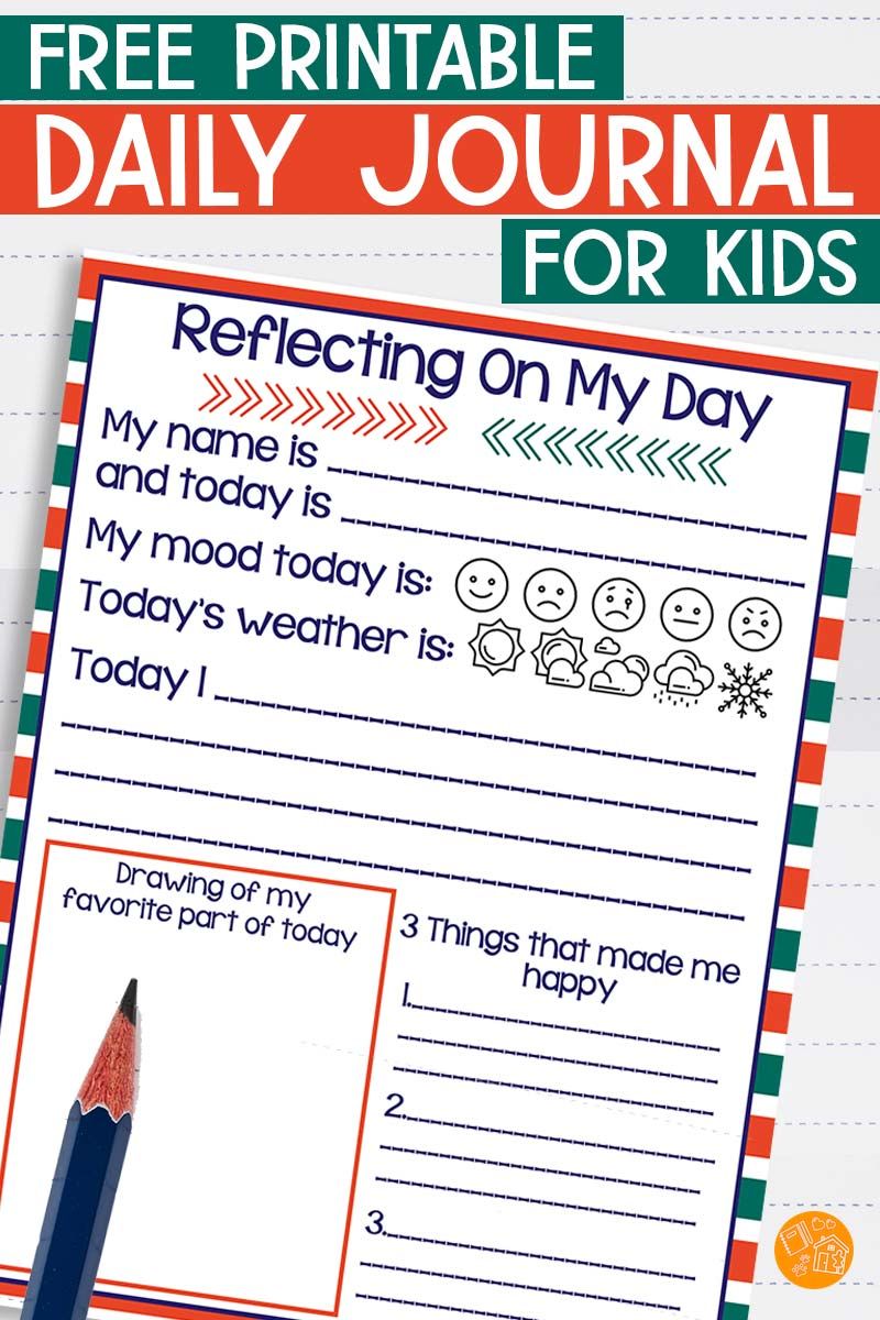 Free Printable Daily Writing Journal For Kids Kids Journal Journal Prompts For Kids Journal Writing