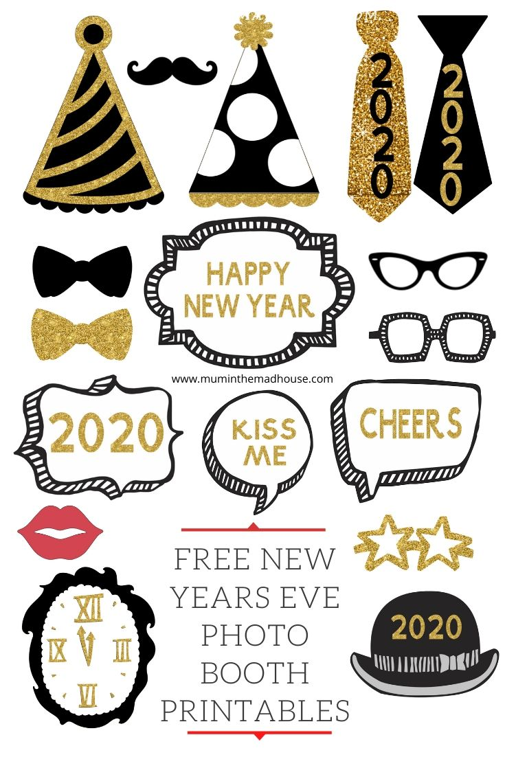 Free Printable New Years Eve Party Photo Booth Props Photo Booth Props Free Graduation Photo Booth Props Party Photo Booth