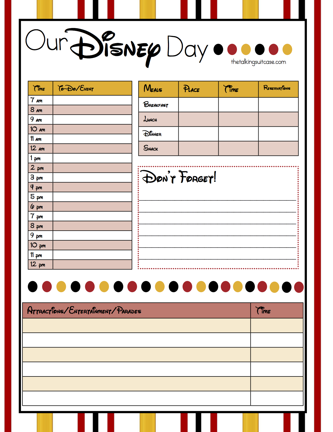Get Ready For Your Disney Vacation Free Printable Disney Vacation Planner Disney Planner Disney Vacation Planner Disney Trip Planning