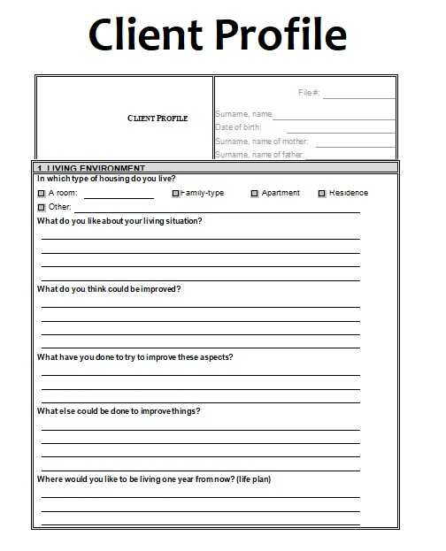 Client Profile Templates 4 Free Printable Word Pdf Samples Client Profile Word Template Company Profile Template