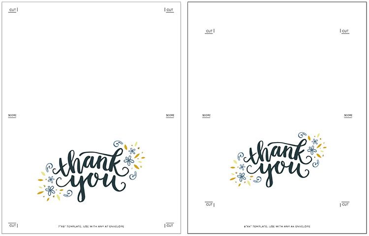 Freebie Printable Thank You Card Printable Thank You Cards Card Templates Printable Printable Note Cards