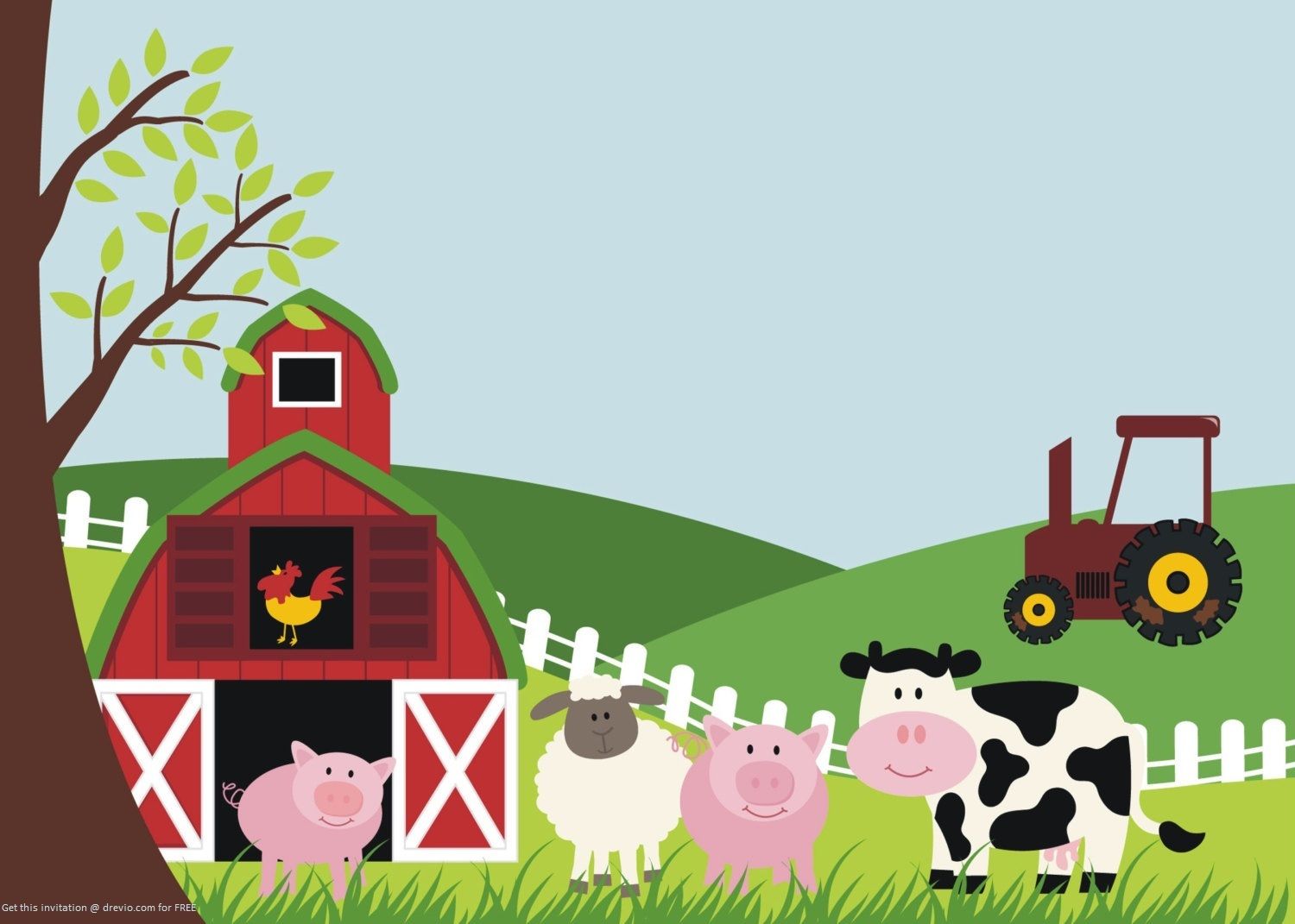 Free Printable Farm Animals Birthday Invitation Template Farm Animals Birthday Party Invitations Farm Animal Birthday Farm Party Invitations