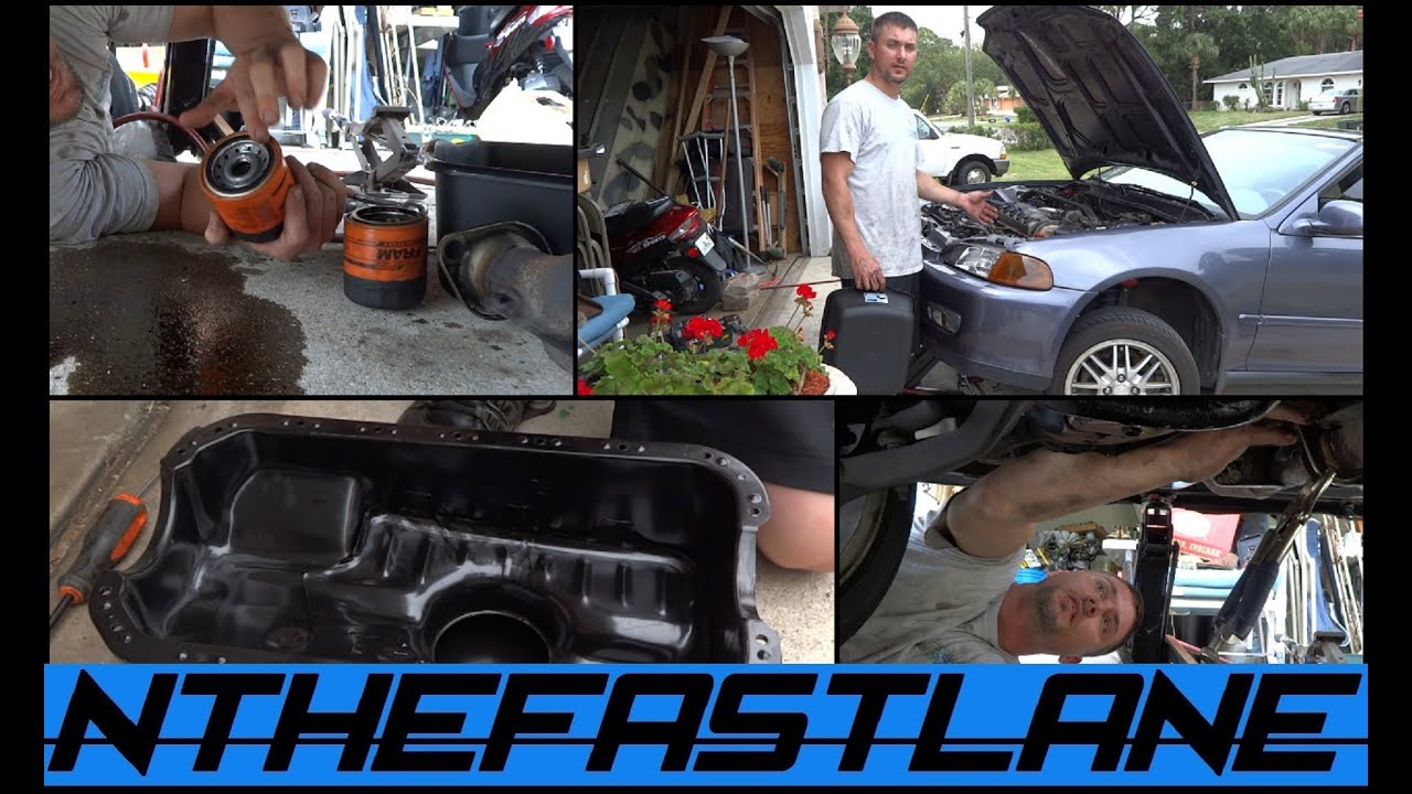 Replacing Honda Civic 92 00 Oil Pan Gasket Changing The Filter Sealing Exhaust System Honda Civic Oil Pan Civic