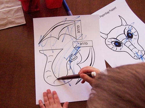 Paper Bag Dragon Puppet Create In The Chaos