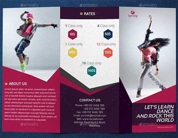 26 Dance Studio Brochure Templates Free Premium Psd Downloads