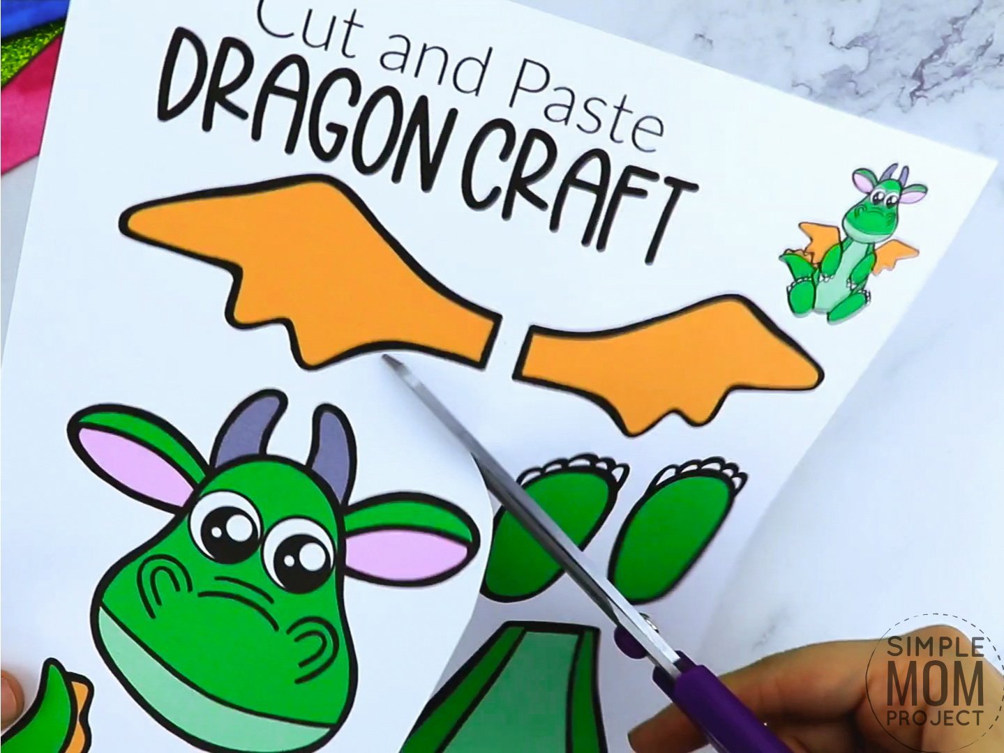 Free Printable Dragon Craft Template Simple Mom Project